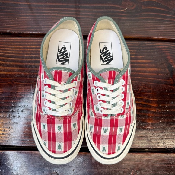 Vans Authentic 44 DX Anaheim Factory – Red Plaid Christmas Tree – Women’s 8.5 - Picture 6 of 9